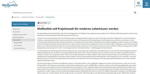 Pressemitteilung Stadt Weißenfels 01.11.2022