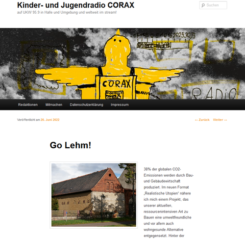 Go Lehm! - Radiobeitrag Kinder- und Jugendradio Corax - 20.07.2022